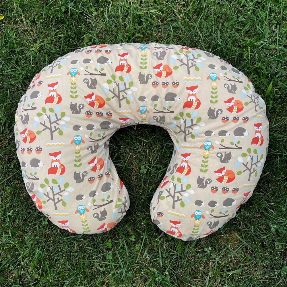 EUC Boppy Woodland Forest Animal Nursing Pillow